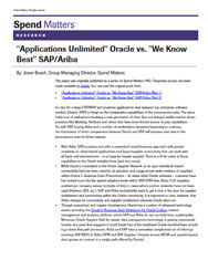 Applications Unlimited Oracle vs. We Know Best SAP/Ariba封面图片