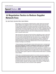 降低供应商网络费用的10个谈判策略